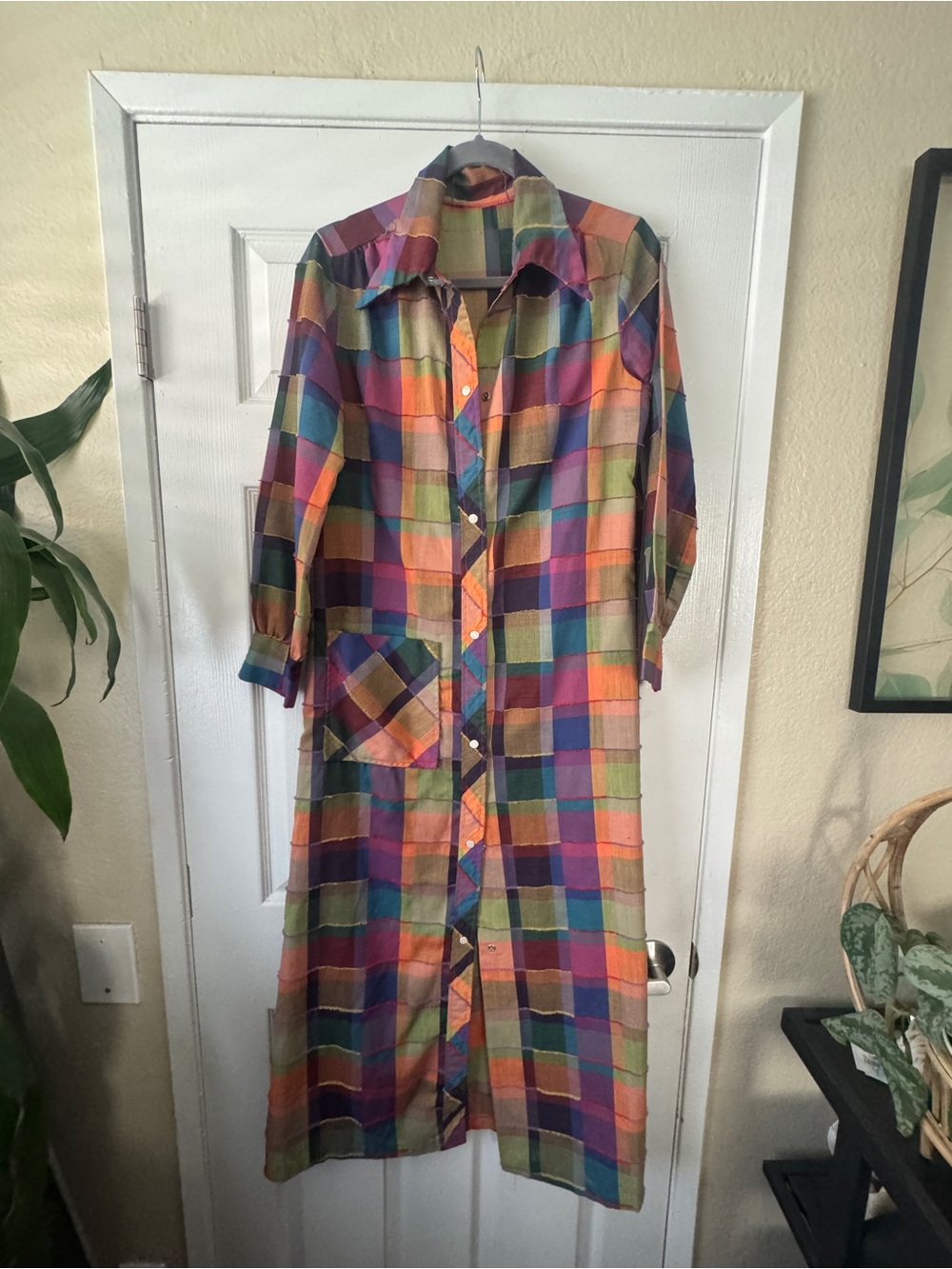 Vintage 70s Dress, Gaymode Penneys Patchwork Maxi Dress Union Made Size S/M - Picture 3 of 9